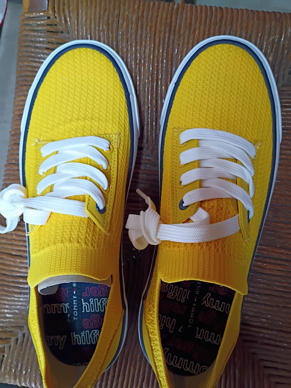 Tommy Hilfiger Bright Yellow Lace-Up Sneakers